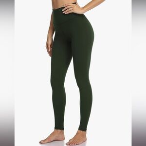 Colorfulkoala Buttery Soft High Waisted Full Length Olive Green Leggings